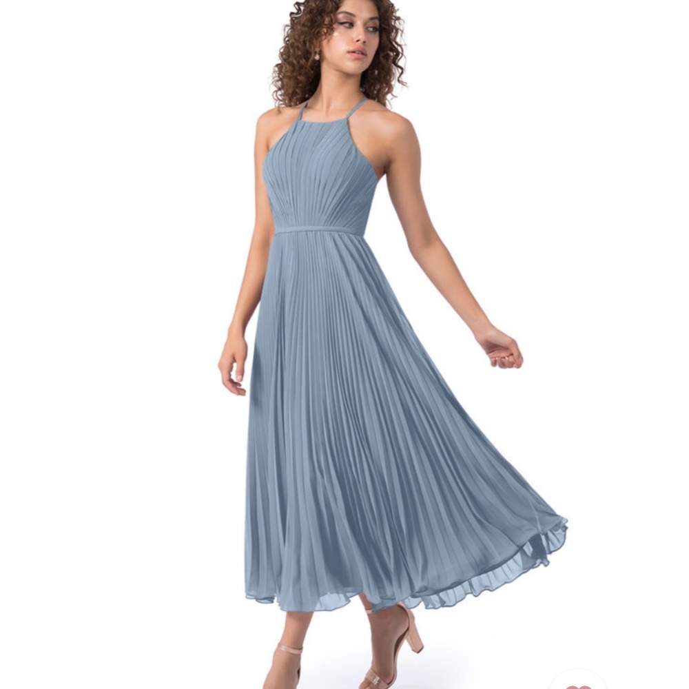 Azazie Dusty Blue Dress (Dasha)